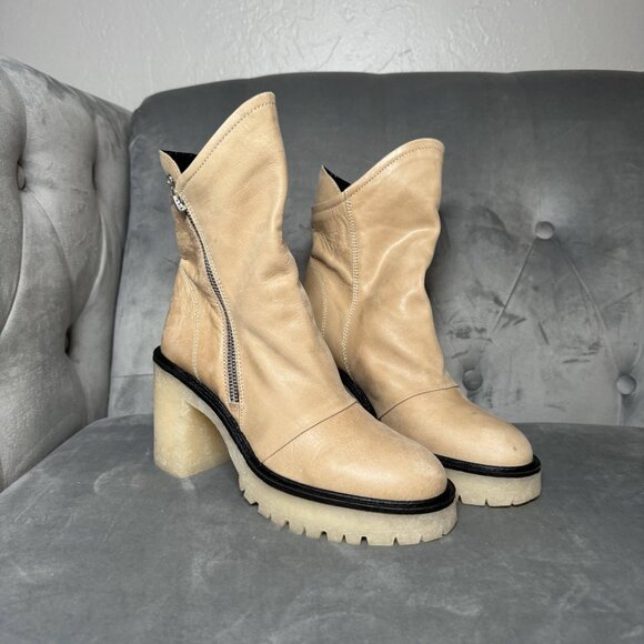 Free People Jack Leather Zip Ankle Boot Size‎ 38 - Picture 9 of 12